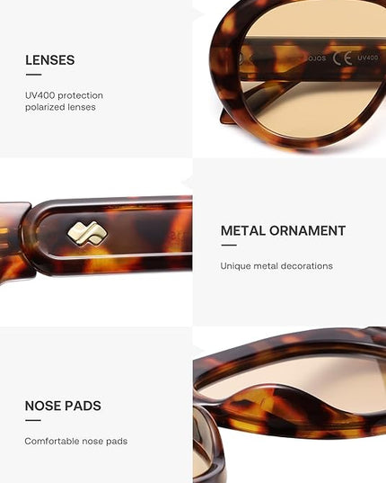 SOJOS Trendy Oversized Polarized Aviator Sunglasses Womens Men Retro Vintage 70s Style UV Protection Sun Glasses SJ2390