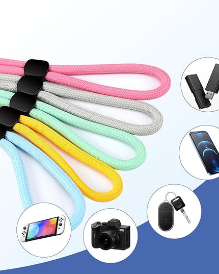 Hand Wrist Strap Lanyard, Adjustable Nylon Colorful for Mobile Phone, Camara, USB Flash Drive, ID Name Tag Badge