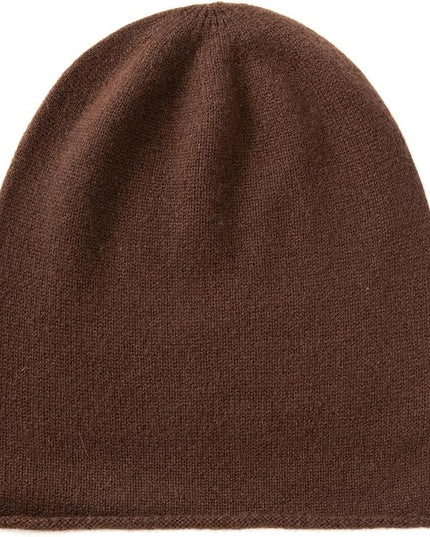 Villand 100% Cashmere Slouchy Beanie Hat for Women, Knitted Ladies Soft Warm Cashmere Skull Beanies Cap