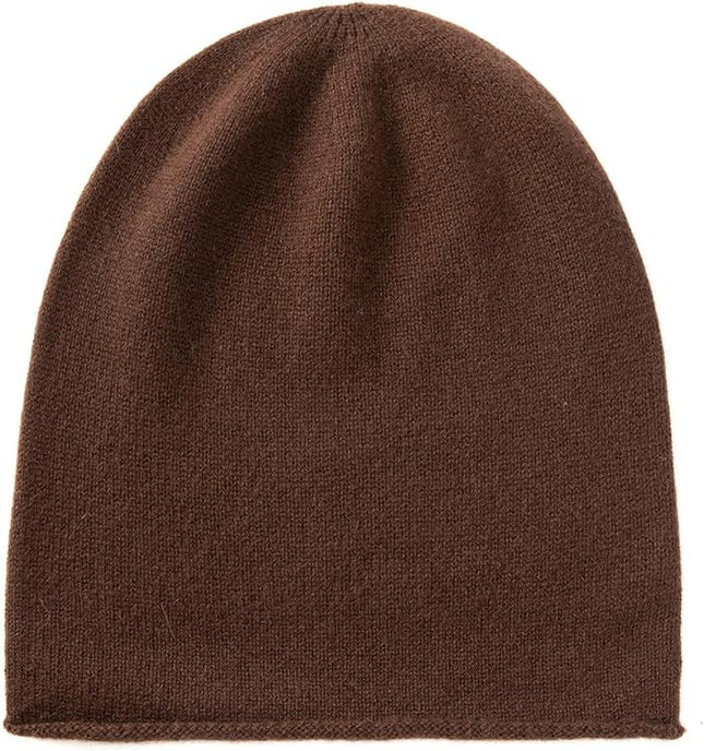 Villand 100% Cashmere Slouchy Beanie Hat for Women, Knitted Ladies Soft Warm Cashmere Skull Beanies Cap