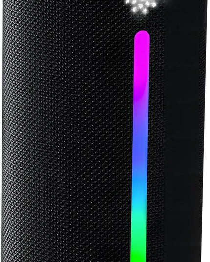 Bluetooth Speakers Wireless Loud Stereo Sound IPX7 Waterproof Outdoor Portable 25W Super Bass Speaker for Home Party Beach with 24H Playtime Colorful Lights BT5.3 TWS Pairing Birthday Gift Black