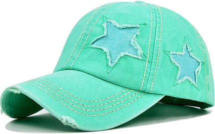 YeeHeen Ponytail Baseball Cap for Women High Messy Bun Caps Washed Cotton Hats