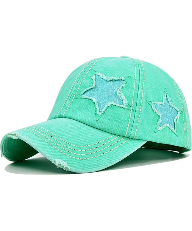 YeeHeen Ponytail Baseball Cap for Women High Messy Bun Caps Washed Cotton Hats