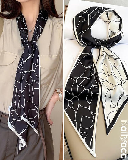 Dailyacc Hair Scarf for Women Fashion Silky Satin Headscarf Wrap Breathable Lightweight Neck Scarves For Handbag