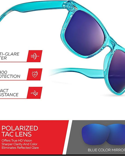 Retro Rewind Polarized Sunglasses for Men and Women - UV Protection Classic Sun Glasses