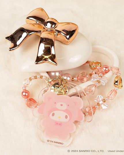 iFace Hello Kitty and Friends Beaded Wristlet Universal Charm Strap [Latte Bear Series] – Cute Wrist Strap for Cell Phone Camera Keys AirPods