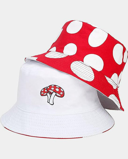 Mashiaoyi Unisex Print Double-Side-Wear Reversible Bucket Hat