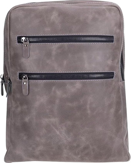 Osceola Genuine Leather Laptop Backpack for Men & Women, Handmade Leather Backpack Fits 16 Inch Laptop (Grey)