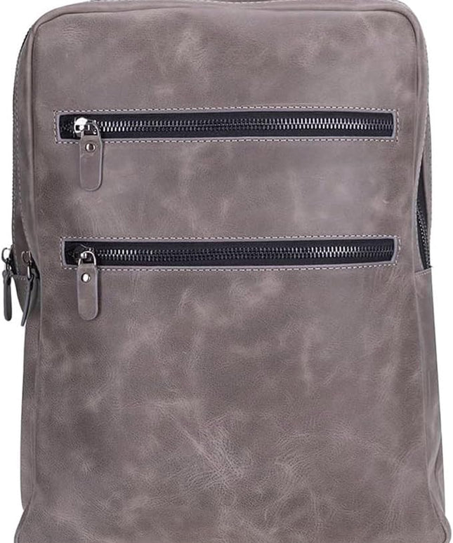 Osceola Genuine Leather Laptop Backpack for Men & Women, Handmade Leather Backpack Fits 16 Inch Laptop (Grey)