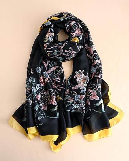 Silk Scarf Mulberry Silk Fashion Scarves Long Lightweight Shawl Wrap …