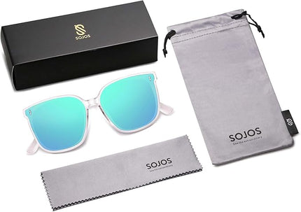 SOJOS Sunglasses for Women Men Vintage Style Shades SJ2157