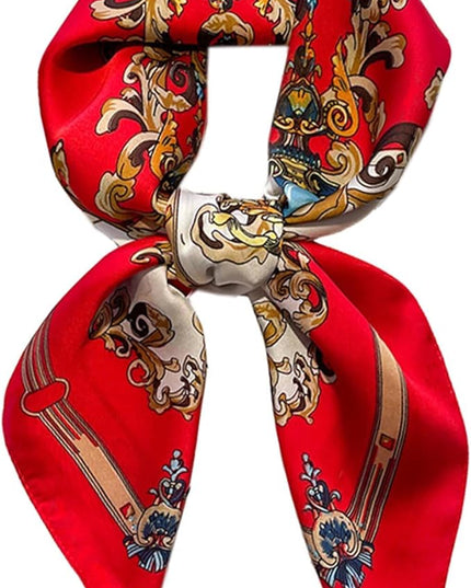 Head Bandanas Scarf for Women Silk Satin Hair Scarf Lightweight Vintage Fashion Square Neck Scarves Gift