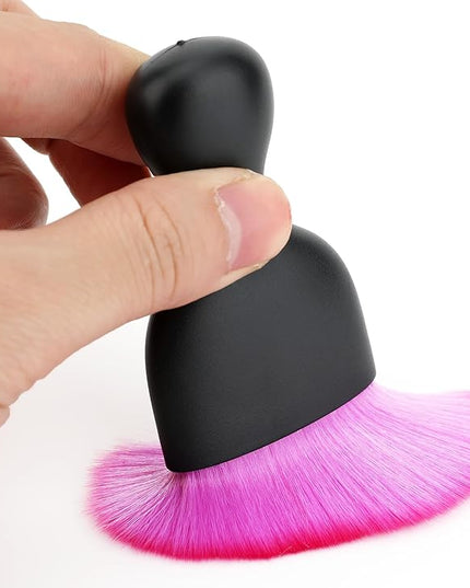 Car Detailing Brush, Soft Bristle Cleaning Brush, Scratch-Free Auto Duster Tool for Dashboard, Air Vents, Leather & Interior Cleaning (Black&Purple&Rose)