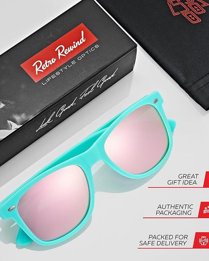Retro Rewind Polarized Sunglasses for Men and Women - UV Protection Classic Sun Glasses