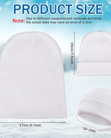 Yahenda 50 Pcs Winter Beanies Bulk for Men Women, Knitted Beanie Hats Cuffed Skull Cap Unisex