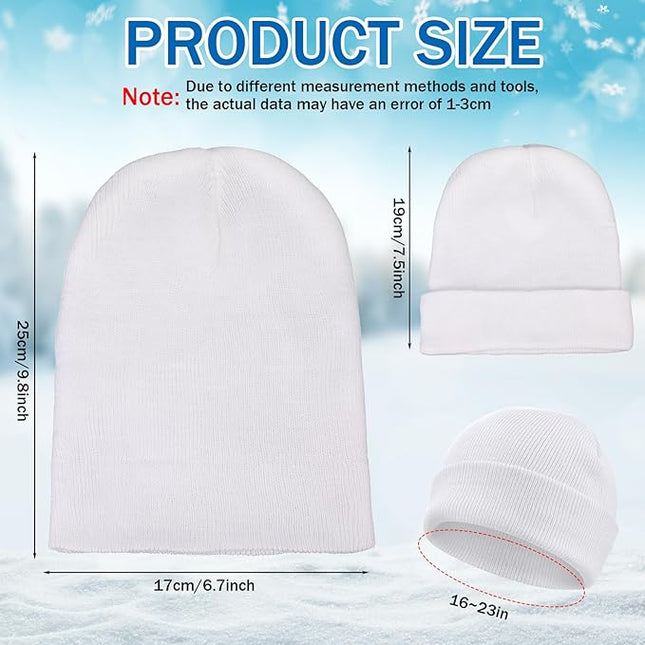 Yahenda 50 Pcs Winter Beanies Bulk for Men Women, Knitted Beanie Hats Cuffed Skull Cap Unisex