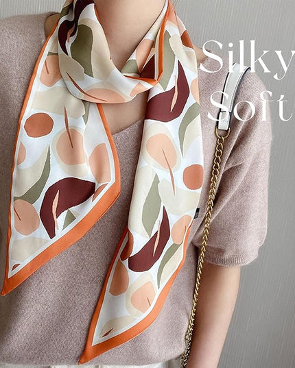 Dailyacc Hair Scarf for Women Fashion Silky Satin Headscarf Wrap Breathable Lightweight Neck Scarves For Handbag