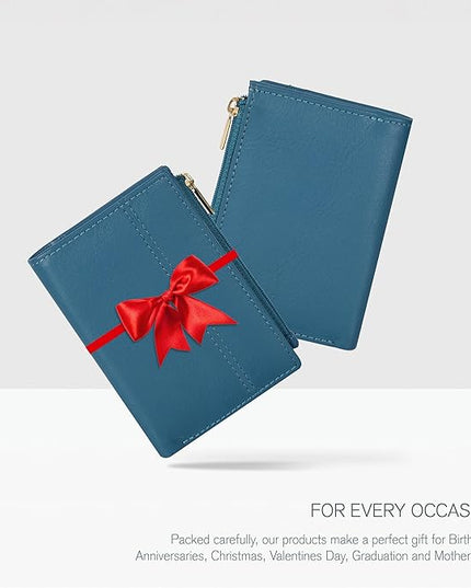 Oak Leathers Wallet For Women Full Grain Leather - Small RFID Coin Purse Credit Card & ID Holder for Ladies,Bifold Wallets for Teenager | Small, RFID, Coin Purse, for Ladies, for Teenager