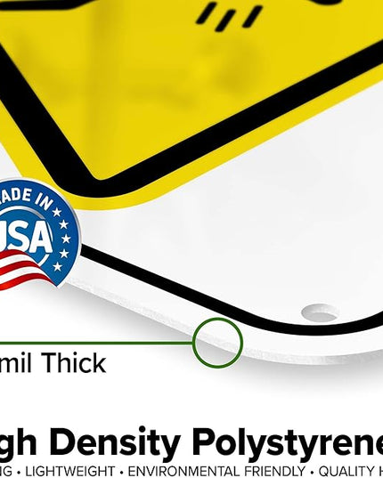 Caution Sudden Drop Off Sign, 24x30 Inches, 55 mil thick HDPS (high density polystyrene), Made in USA by My Sign Center
