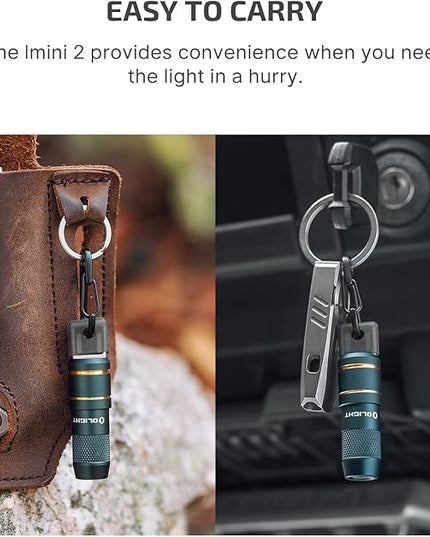 OLIGHT IMINI 2 EDC Rechargeable Keychain Flashlight, 50 Lumens Compact and Portable Mini LED Keyring Lights with Built-in Battery Ideal for Everyday Carry and Emergencies (Dream Blue)