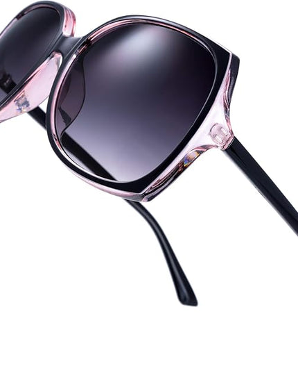 The Fresh Women's Oversized Square Jackie O Cat Eye Hybrid Butterfly Fashion Sunglasses - Exquisite Packaging