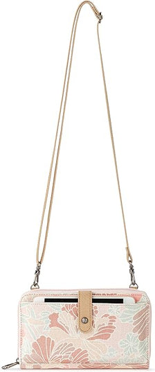 Sakroots Artist Circle Smartphone Crossbody in Coated Canvas, Detachable Wristlet Strap