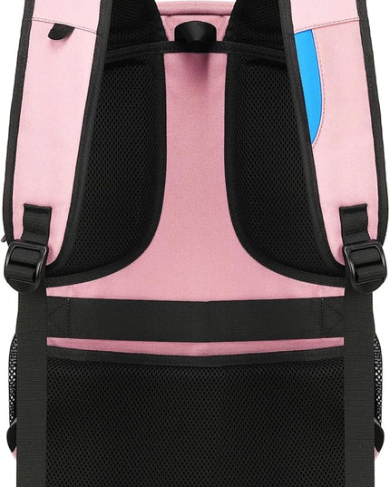 DUSLANG 17 Inch Laptop Backpack for Travel Water Resistant College Backpack for Women Laptop Bag with USB Charging Port,Pink A