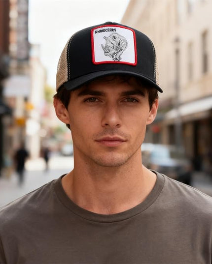 Classic Unisex Various Animal Series Embroidery Farm Adjustable Mesh Snapback Trucker Hat