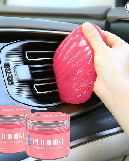 PULIDIKI Car Cleaning Gel Car Cleaning Putty Car Putty Auto Detailing Tools Car Slime Cleaner Dust Cleaning Gel for Car Interior Cleaner Car Cleaning Supplies Car Accessories Pink (2Pack)