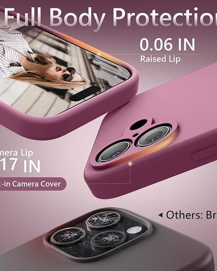FireNova Magnetic for iPhone 17 Case, Compatible with MagSafe, [Integrated Silicone Camera Control Button] [Camera Protection] Anti-Scratch Microfiber Lining Phone Case, 6.3", Lilac Purple