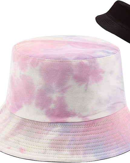 Malaxlx Unisex Bucket Hat Beach Sun Hat Aesthetic Fishing Hat for Men Women Teens, Reversible Double-Side-Wear
