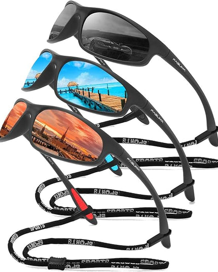 FAGUMA Polarized Sports Sunglasses For Men Cycling Driving Fishing UV400 Protection