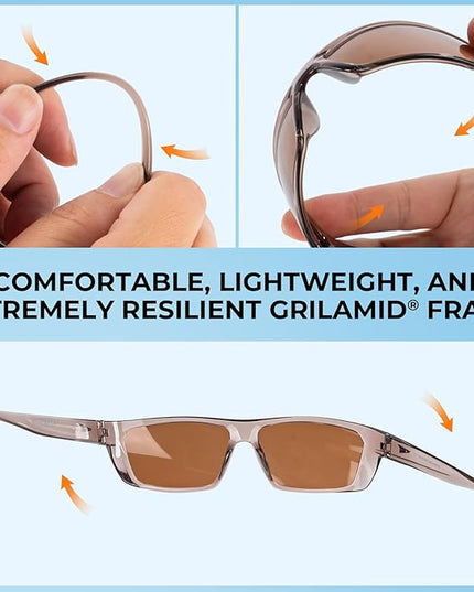 KastKing Huzzah Polarized Sport Sunglasses for Men and Women, Ideal for Driving Fishing Cycling and Running,UV Protection