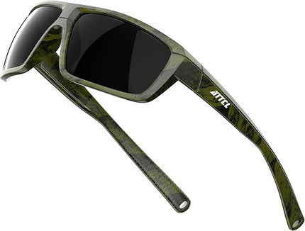 ATTCL Polarized Sunglasses Men for Fishing: UV Protection Lightweight TR90 Sports Wrap Sun Glasses Driving Golf Running