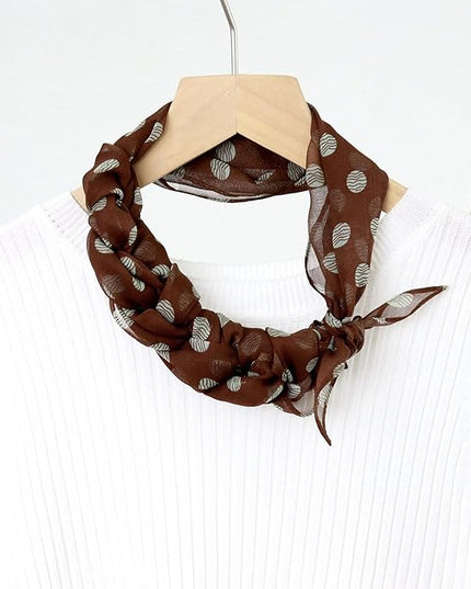 JERLA Women 100% Mulberry silk Scarf Long Large Lightweight Scarves Fashion Women Soft polka dot Print Neckerchief