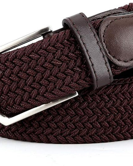 Braided Canvas Woven Elastic Stretch Belts for Men/Women/Junior with Multicolored