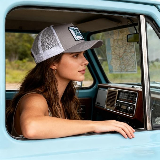 Classic Unisex Various Animal Series Embroidery Farm Adjustable Mesh Snapback Trucker Hat