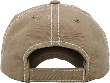 KBETHOS Vintage Washed Distressed Cotton Dad Hat Baseball Cap Adjustable Polo Trucker Unisex Style Headwear