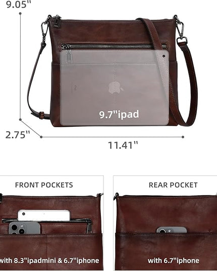 Iswee Crossbody Bag for Women Leather Purses Fashion Designer Handbags