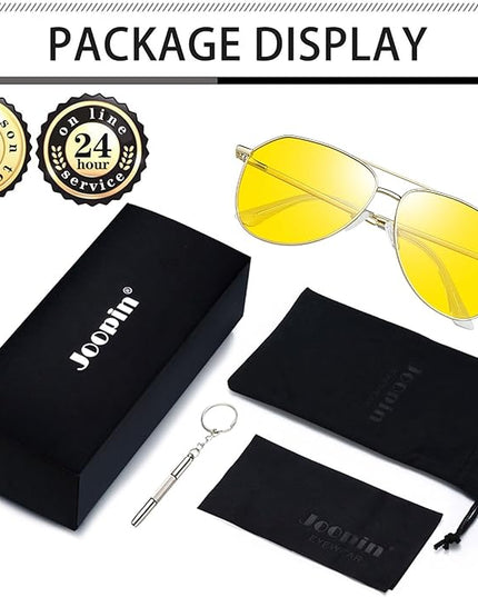 Joopin Polarized Metal Aviation Sunglasses Men, Classic Military Sun Glasses Women, Rectangle Shades UV400 Protection Costume
