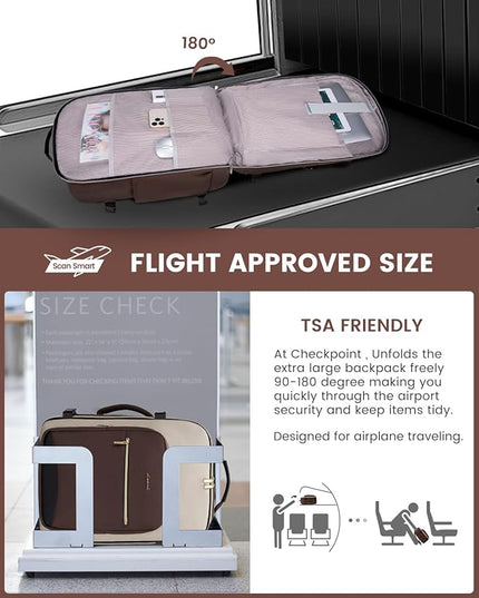 LOVEVOOK 50L Travel Backpack for Women & Men, Airline Approved Carry On Luggage with 3 Packing Cubes, TSA Overnight Bags, Waterproof Personal Item Bag, Weekender Essentials Backpacks fits 17" Laptop