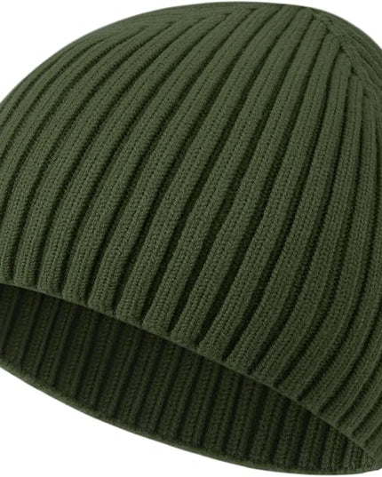 choshion Wool Knit Fisherman Beanie Hat for Men Women,Cuffless Warm Short Cuff Beanies Toboggan Ski Hats Winter Skull Cap