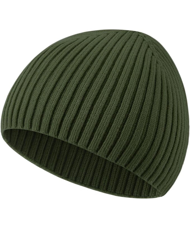 choshion Wool Knit Fisherman Beanie Hat for Men Women,Cuffless Warm Short Cuff Beanies Toboggan Ski Hats Winter Skull Cap