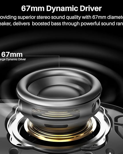 TOZO PA1 Bluetooth Speaker Built-in Microphone Stereo Sound, 25H Playtime, IPX7 Waterproof Shower Speaker, Portable Wireless Speaker with EQ Mode, APP Control, Dual Pairing for Home, Travel, Black