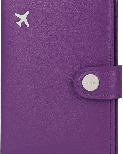 ZOPPEN Passport Holder Women, Passport Cover Travel Wallet Rfid Blocking Passport Wallet Cover Case Travel Essentials Document Organizer, Lilac Purple