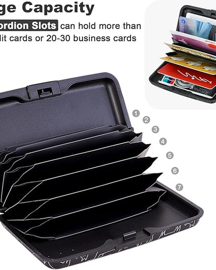 ELFISH Mini RFID Aluminum Wallet Credit Cards Holder Business Card Case Metal ID Case for Men Women (Animal)