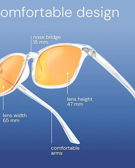 livho Gaming Blue Light Blocking Glasses for Better Sleep, Premium Night Driving, Computer Blockers for Man & Woman