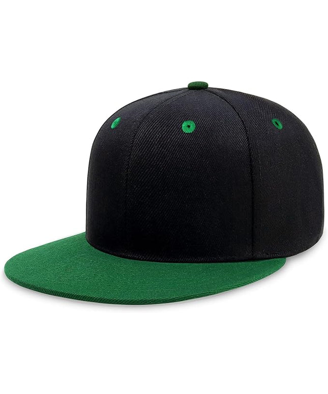 CHOK.LIDS Flat Bill Visor Classic Snapback Hat Blank Adjustable Brim High Top End Trendy Color Style Plain Tone Baseball Cap