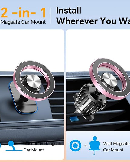Kaistyle for Magsafe Car Mount【20 Strong Magnets】Magnetic Phone Holder for Car Phone Holder Mount Dash Mounted Holders Cell Phone Holders for Your Car Accessories for Women Men for iPhone 17 16 15 14