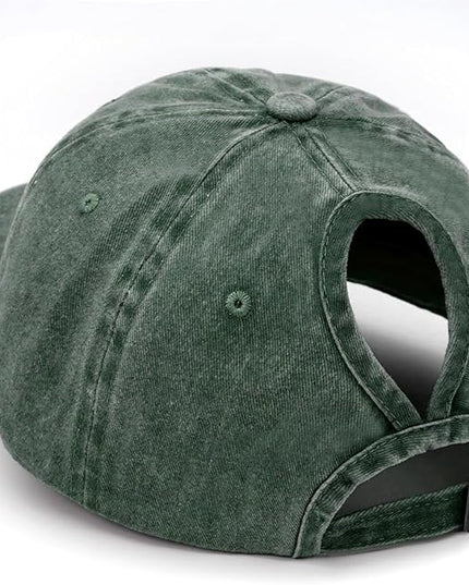 YeeHeen Ponytail Baseball Cap for Women High Messy Bun Caps Washed Cotton Hats